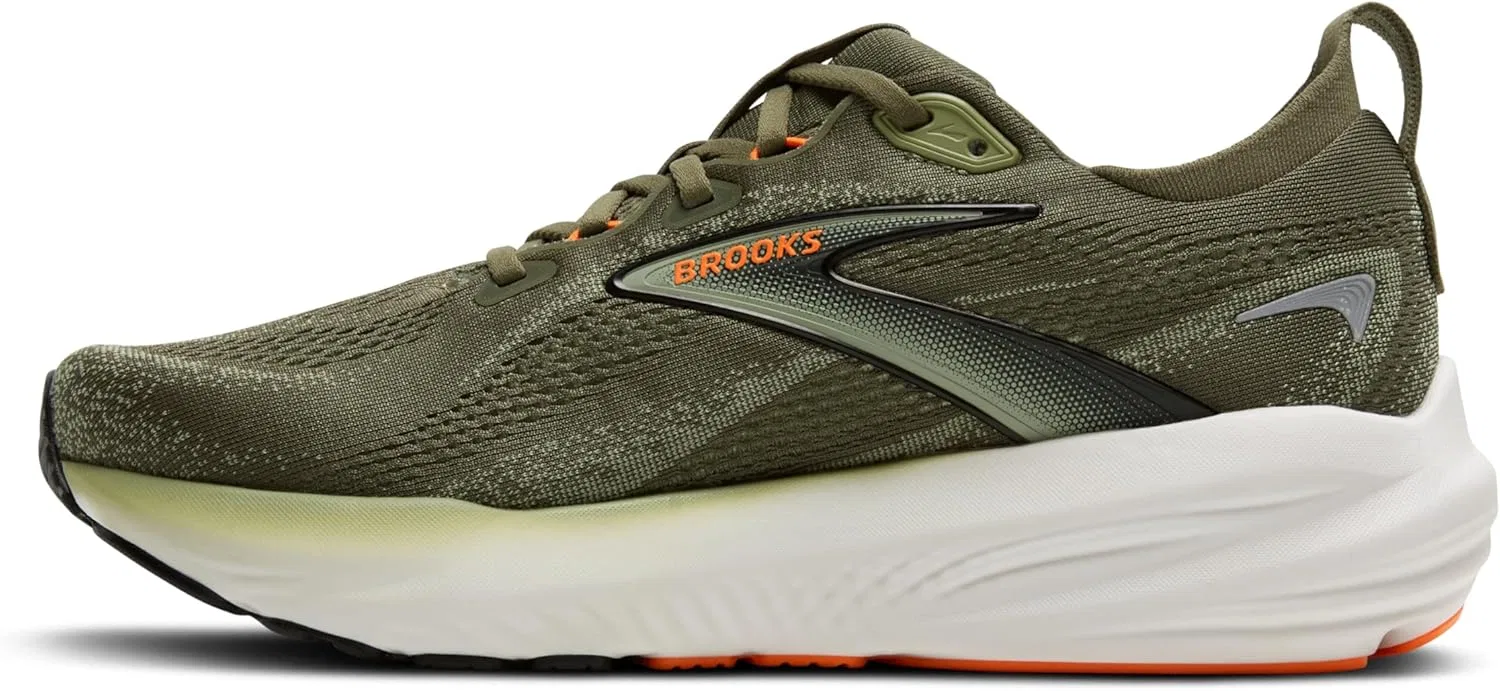 Мужские беговые кроссовки Brooks Glycerin 22 нейтрального цвета, Dusty Olive Tea Orange — фото 3