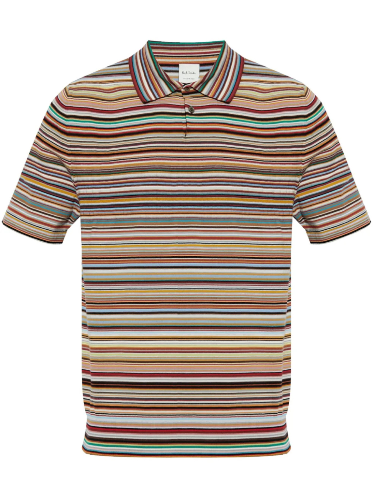 

Полосатая хлопковая рубашка-поло Paul Smith, коричневый