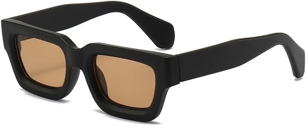 

Классические квадратные солнцезащитные очки для женщин и мужчин, винтажный тренд, роскошные очки в стиле панк, очки для вождения, защита от УФ-излучения UV400 UATXTAU, Sand Black