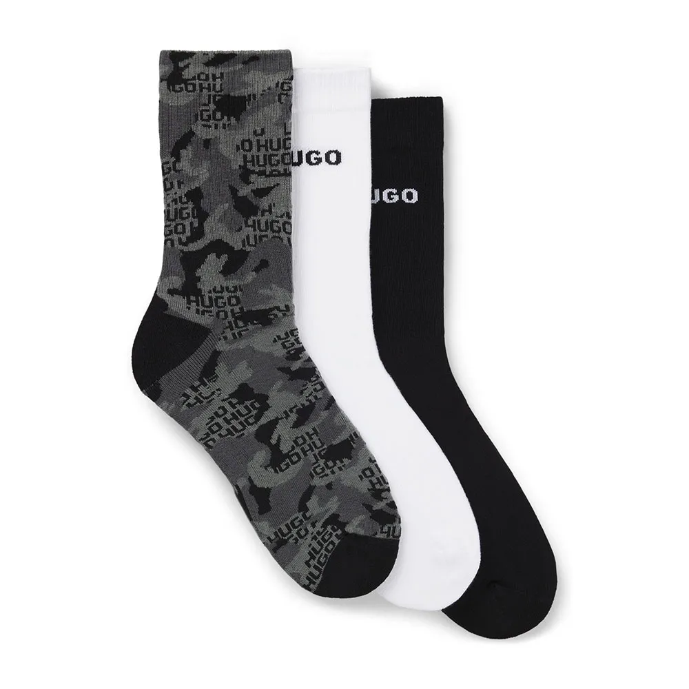

Носки 3 шт HUGO Camo 10273418 01 crew, белый