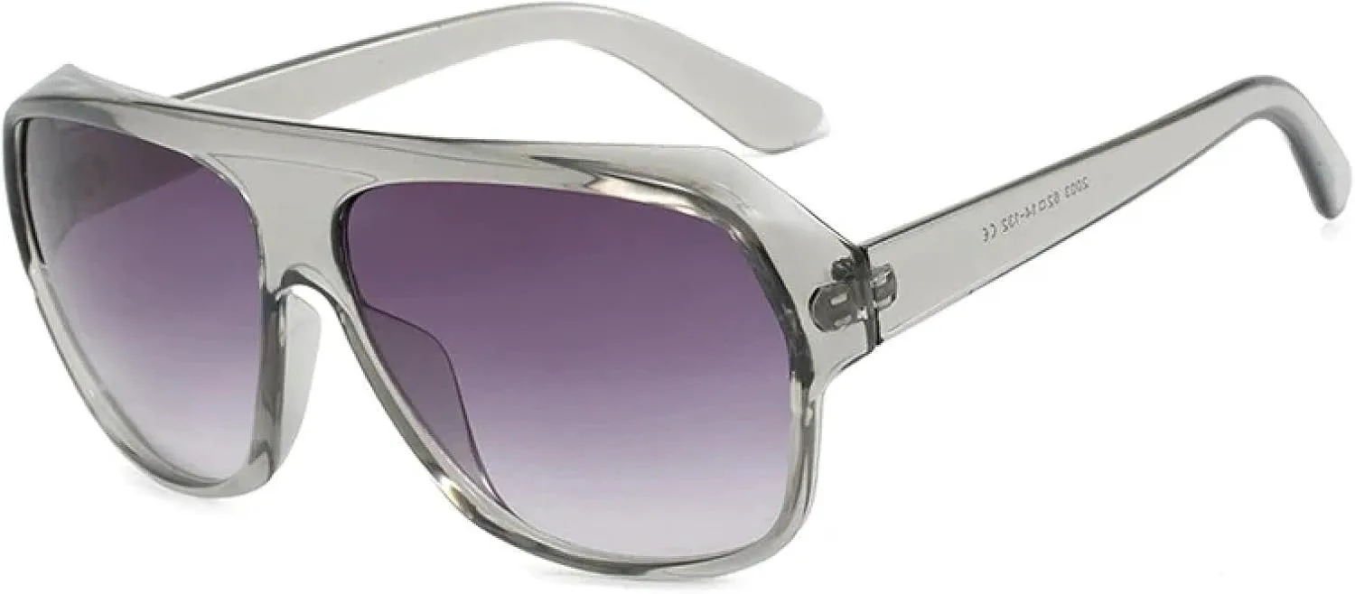 

Панк-очки в крупной оправе для женщин, роскошные мужские летние очки для путешествий, рыбалки, вождения, защита от УФ-излучения UV400 TKKTLLT, Gray Gradient Gray