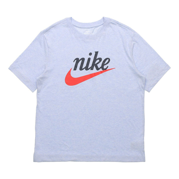 

Футболка men's sportswear heritage alphabet logo printing short sleeve blue t-shirt Nike, синий