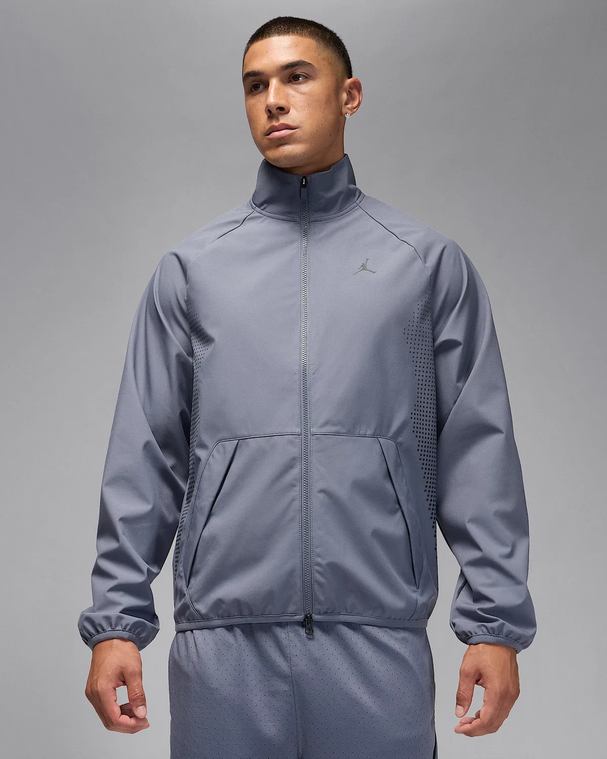 Мужская разминочная куртка Jordan Sport JAM, Light Carbon/Off Noir