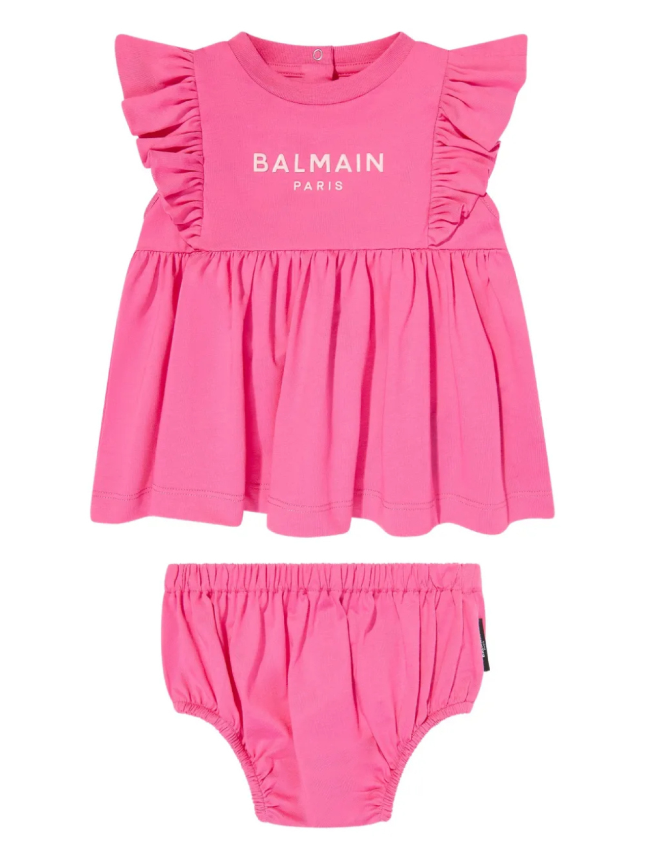 

Платье с оборками Balmain Kids, розовый