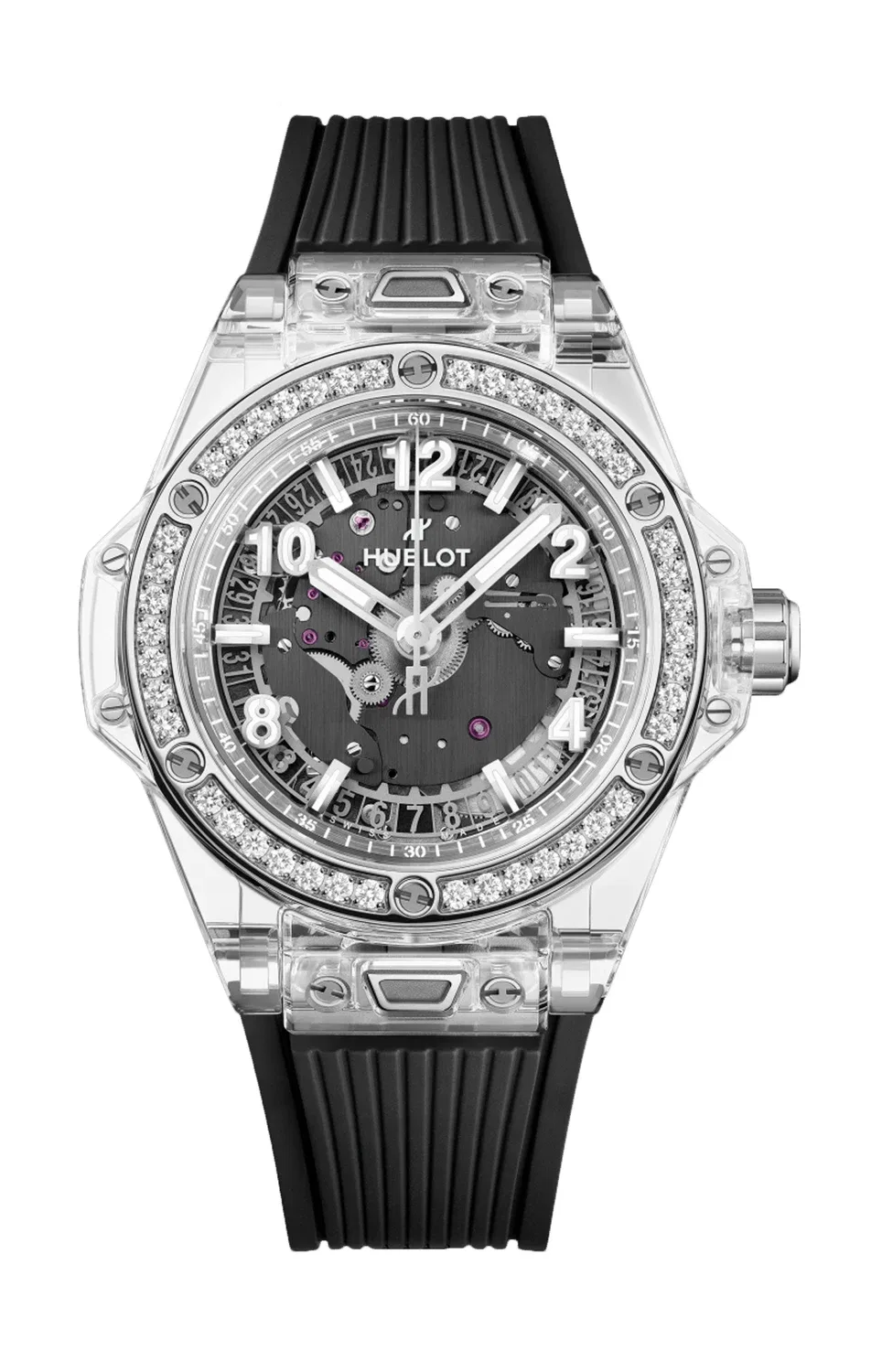 BIG BANG ONE CLICK САПФИР И БРИЛЛИАНТЫ 39 ММ - ЛИМИТИРОВАННАЯ СЕРИЯ - 465.JX.4902.RX.1204 HUBLOT, серебряный
