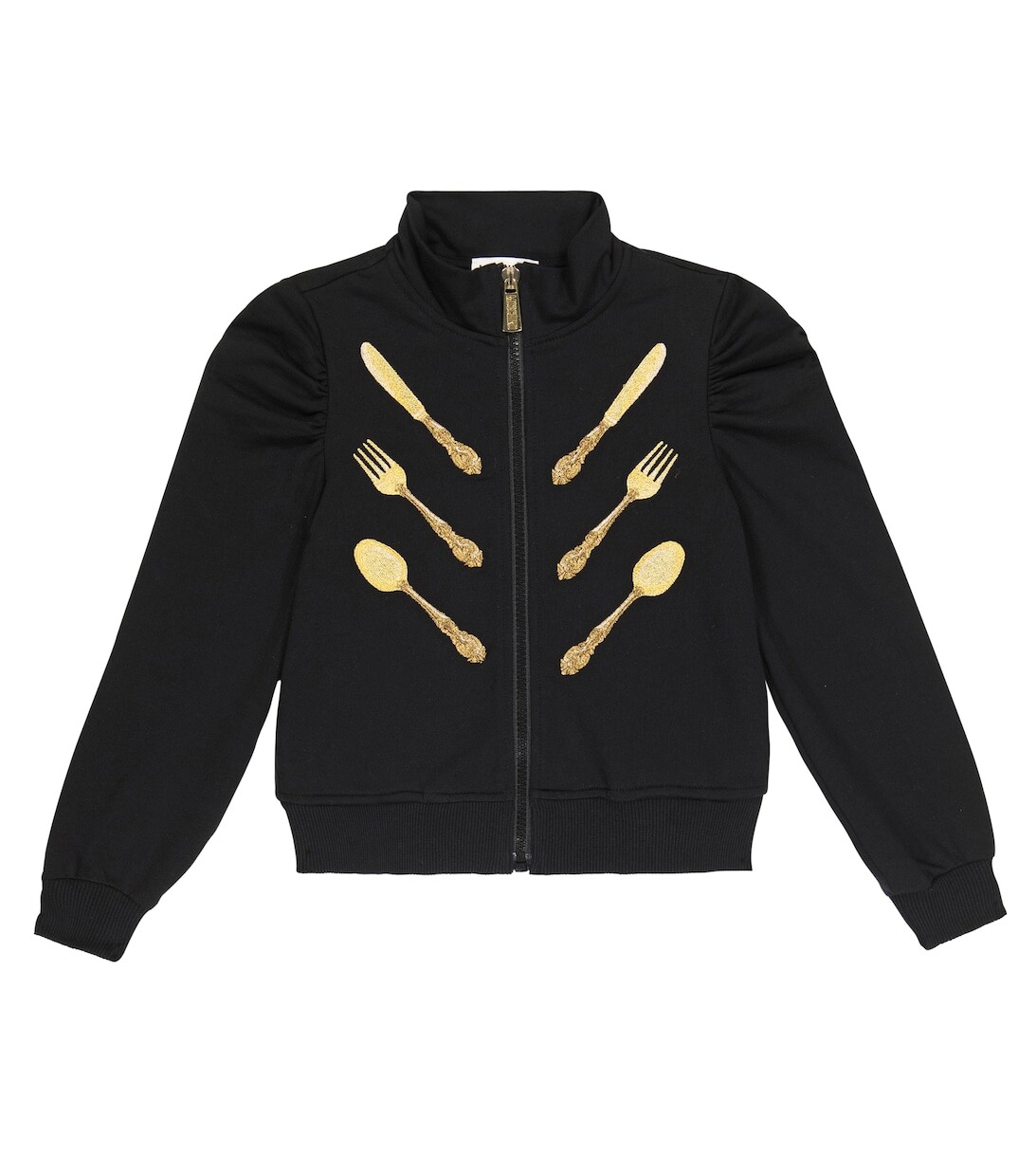 

Хлопковая толстовка с вышивкой Moschino, черный