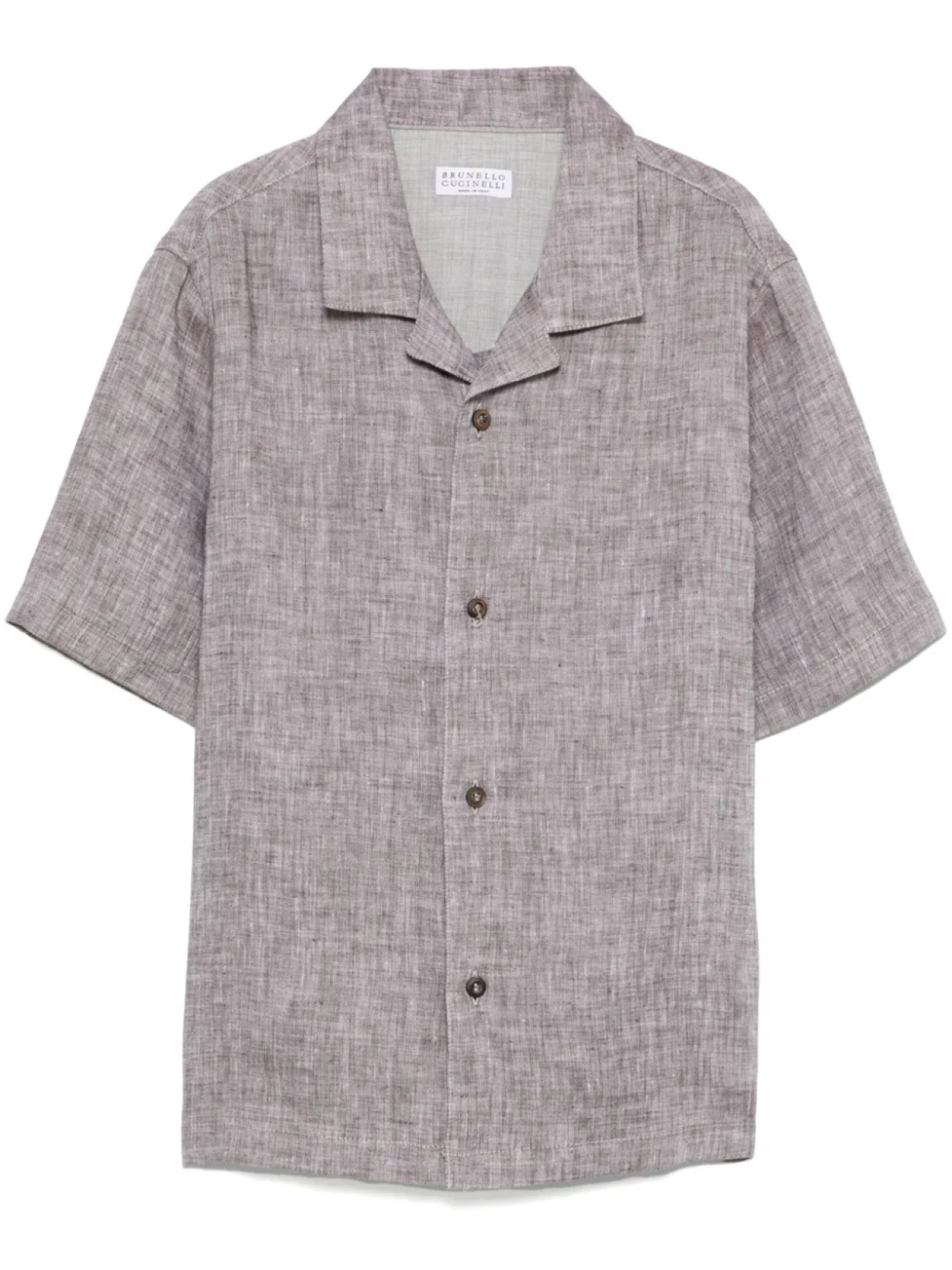 

Льняная рубашка Brunello Cucinelli Kids, коричневый