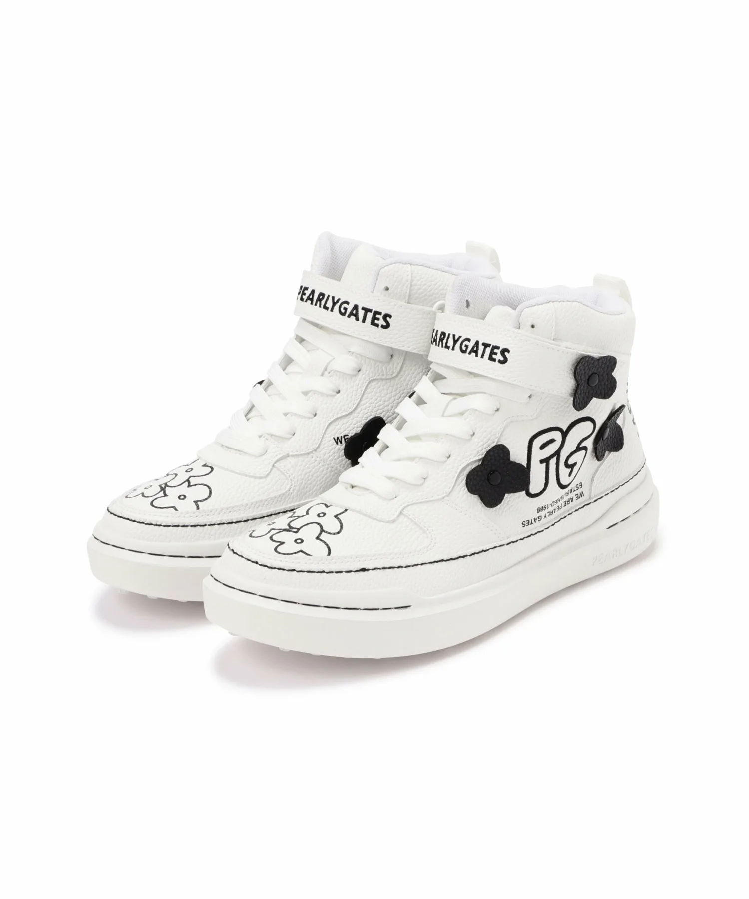 Высокие кроссовки Logo x с цветочным принтом (женские) Pearly Gates, White 2