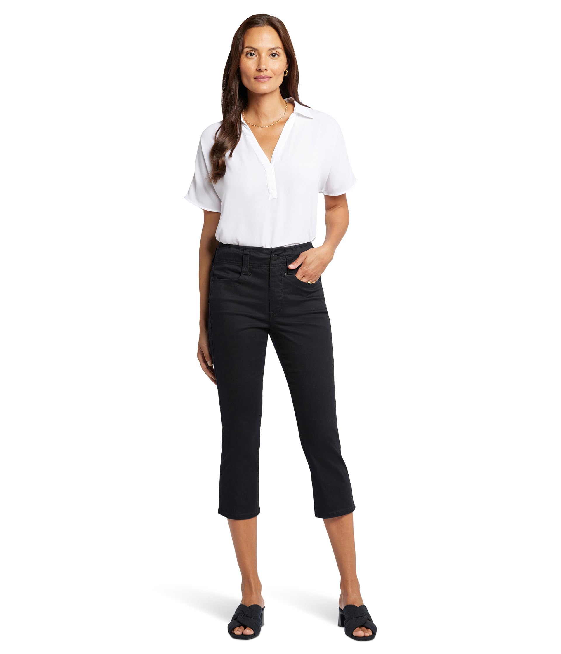 

Джинсы NYDJ Petite High Rise Ami Skinny Capri Jeans, черный