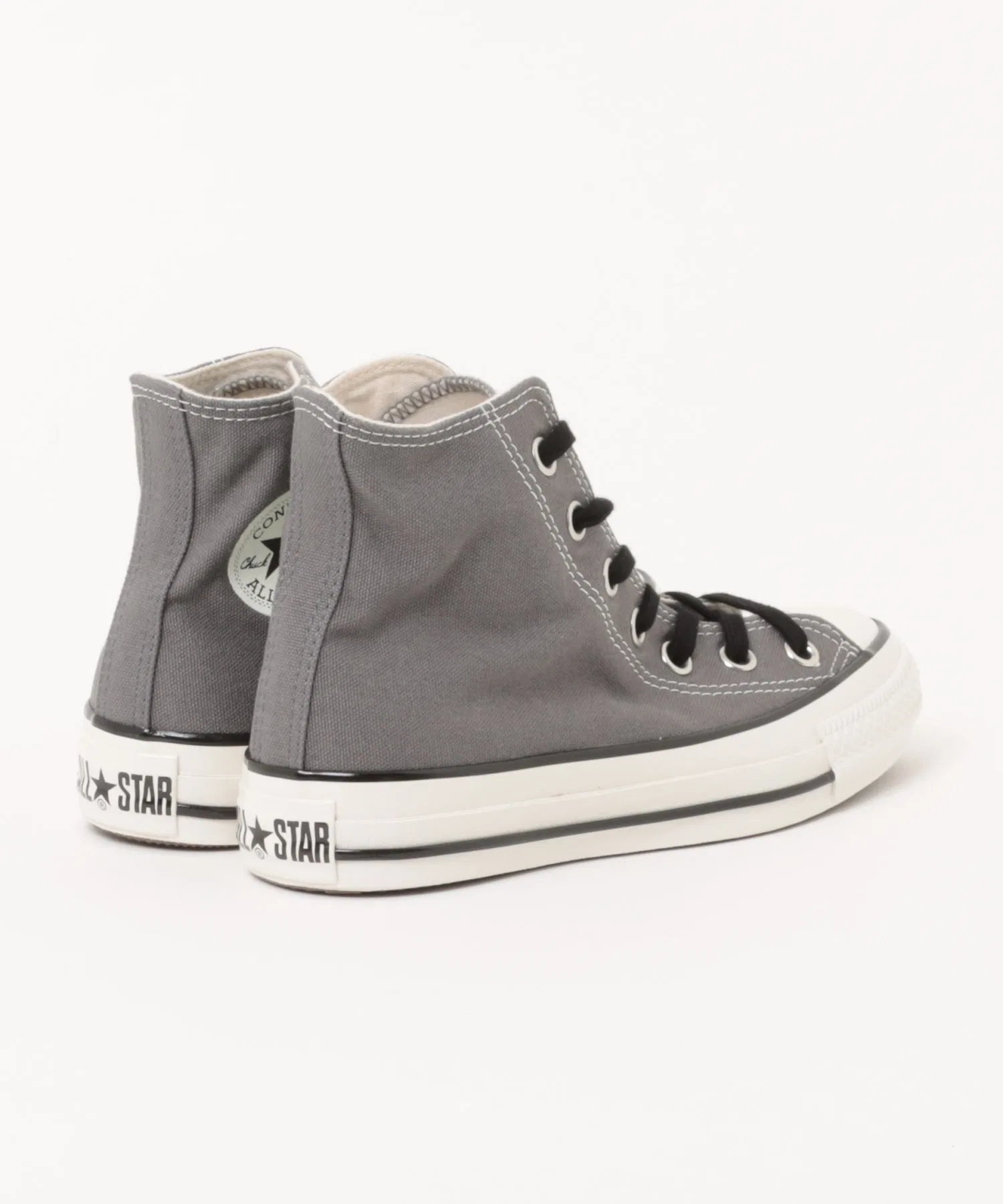 Мужские высокие кеды из хлопка Converse All Star Aged CL HI серые — фото 2