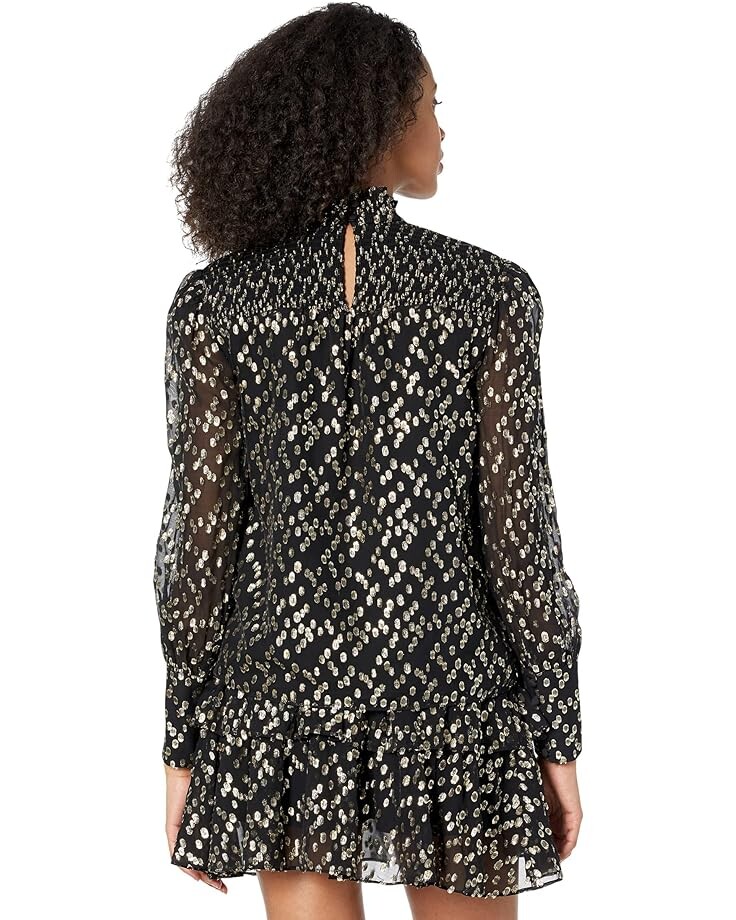 

Топ MILLY Vicky Metallic Dot Clip Top, черный