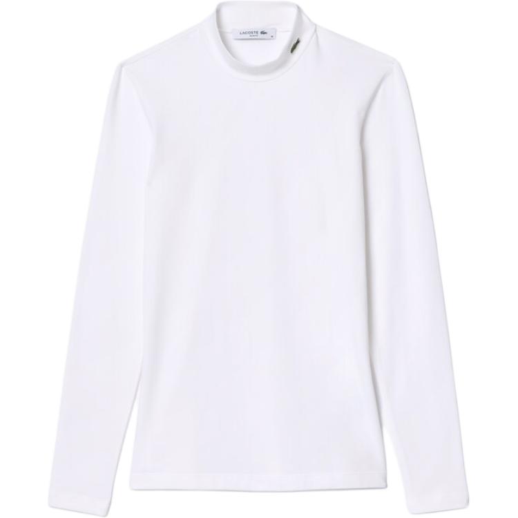 Футболка женская LACOSTE, белая, классический крой