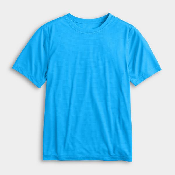 

Футболка Boys 8-20 dry tek с ластовицей в размерах regular и husky Tek Gear, Coastline Blue