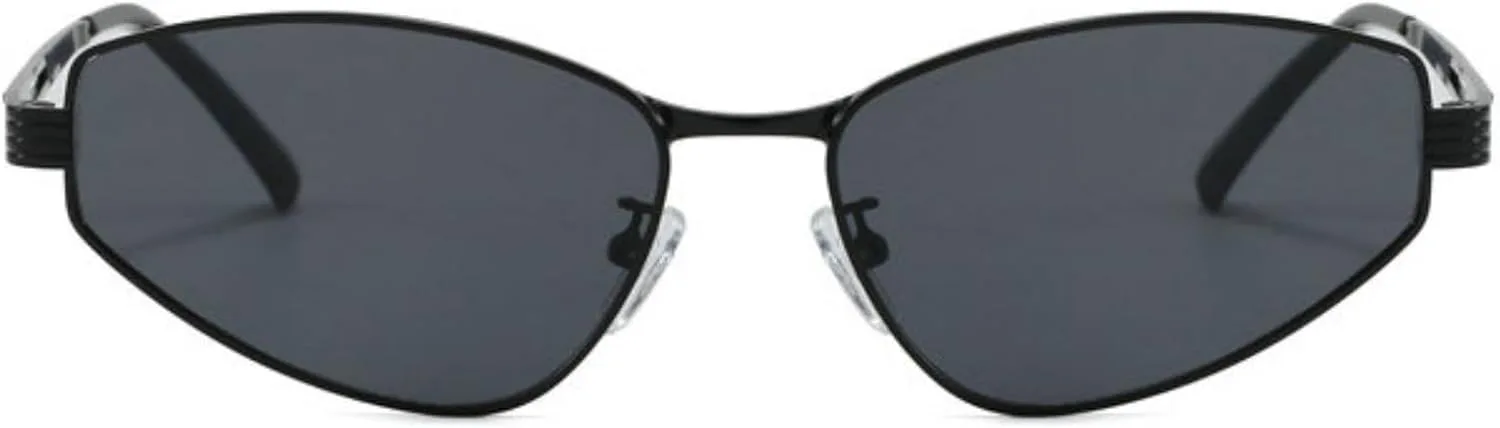 

willochra Милые треугольные солнцезащитные очки для женщин и мужчин, ретро-модные металлические очки «кошачий глаз», винтажные ретро-очки в стиле 90-х, C4