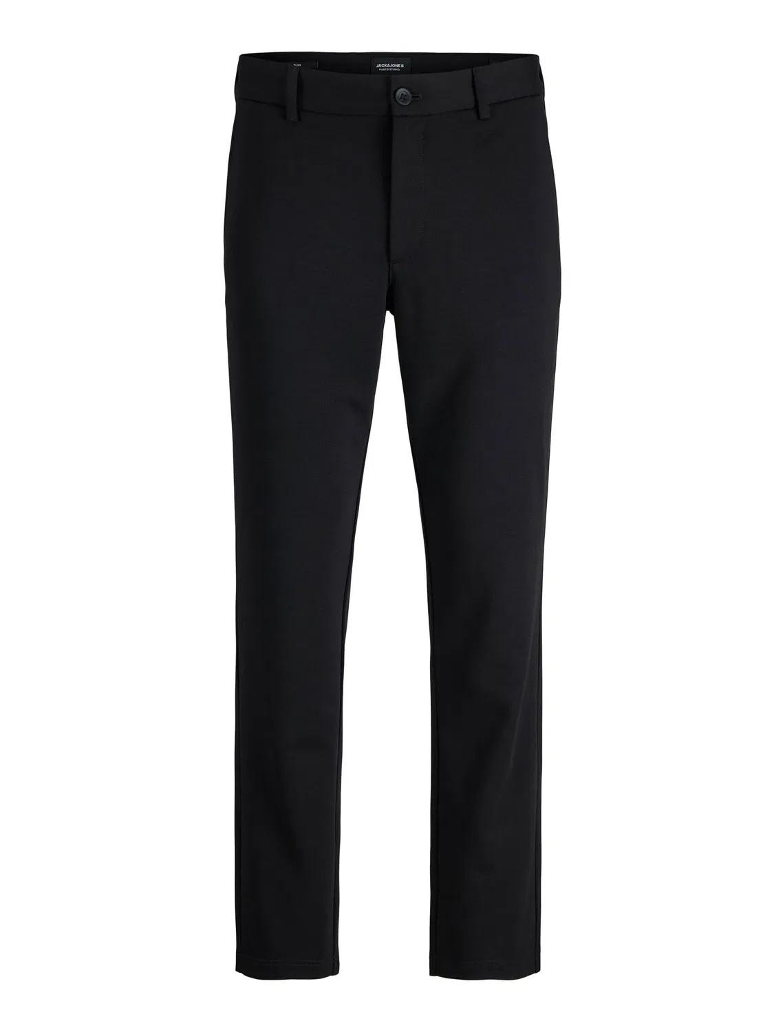 Чино-брюки, interlock, JACK & JONES Junior, черный