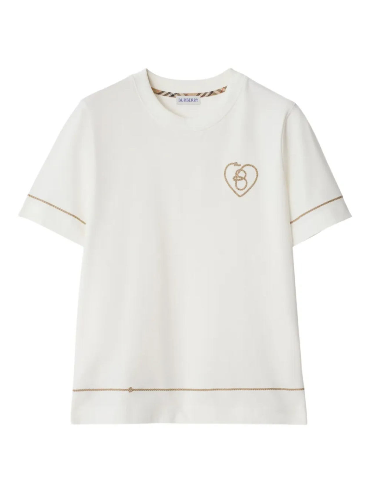 

Burberry футболка с логотипом B Heart, белый