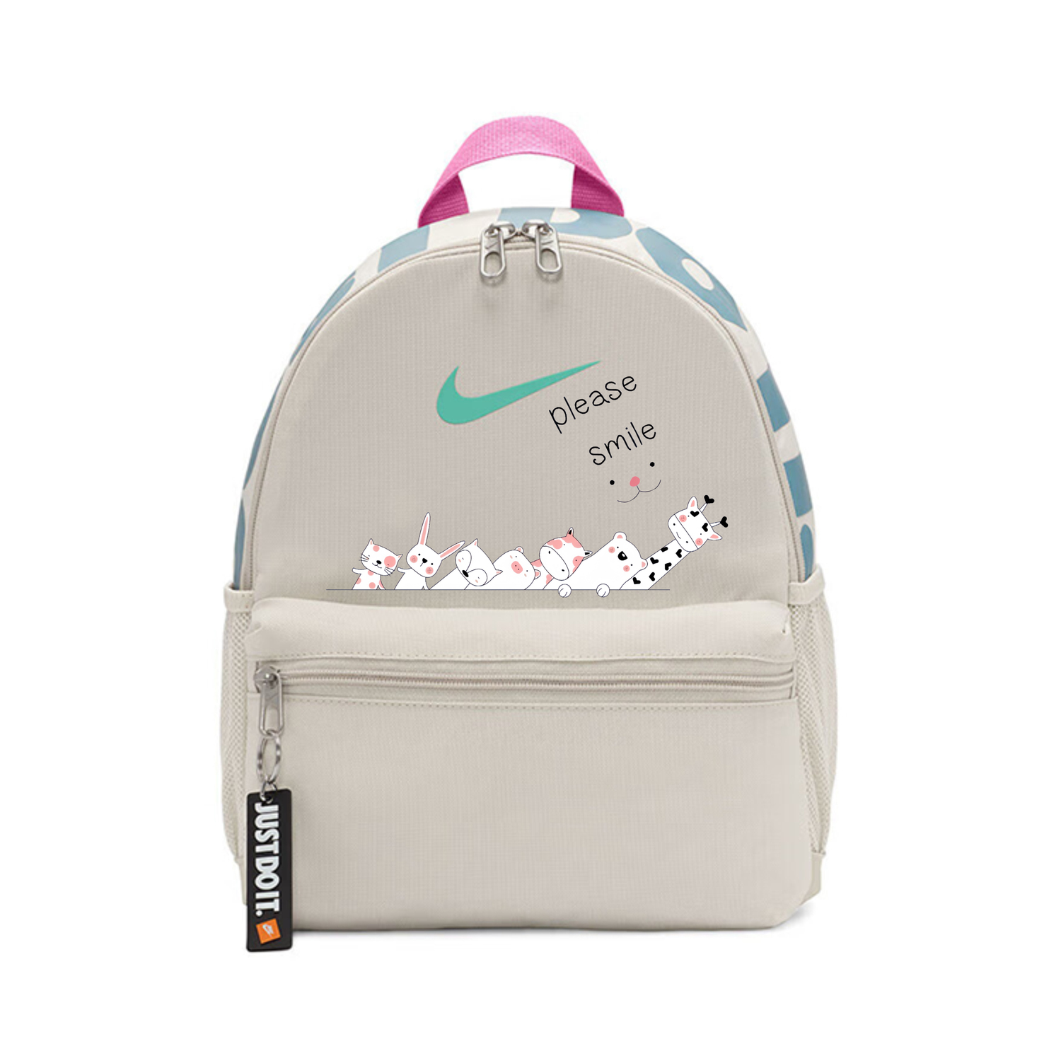 

Nike Тканевый рюкзак обычный детский серый белый, Travel together