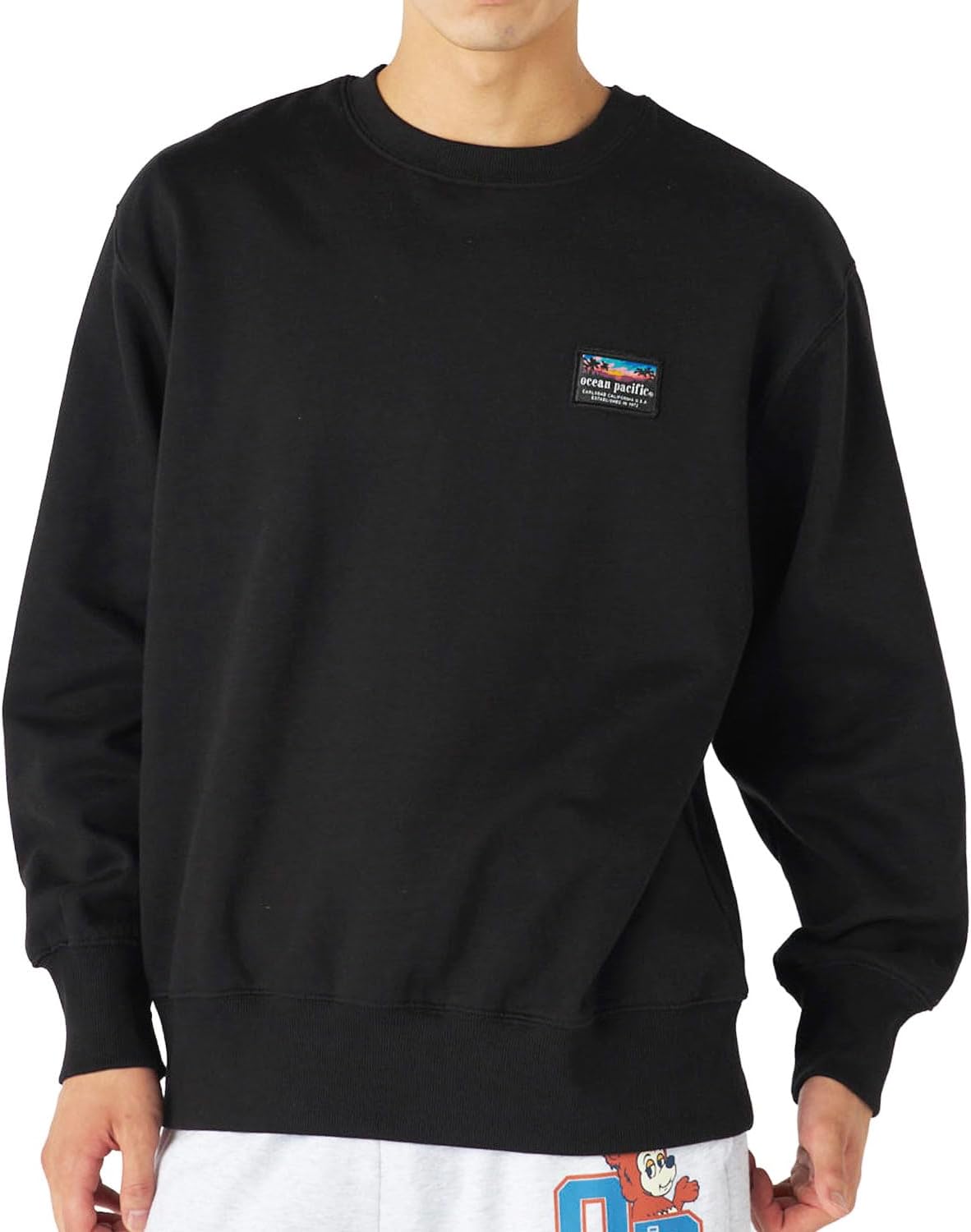 

Мужская толстовка Ocean Pacific 535017, свободный крой, с одной нашивкой, черный
