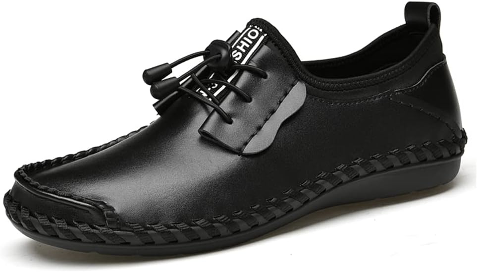 

Мужские кожаные лоферы LLTMALL ручной работы, регулируемые, слипоны, для работы и офиса, черный