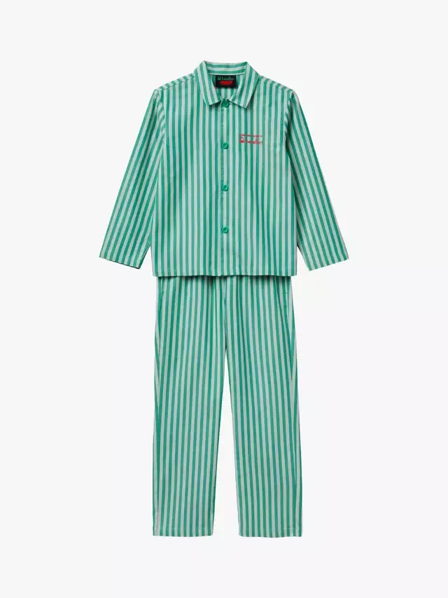 Детский полосатый пижамный комплект X Stranger Things, зеленый Benetton