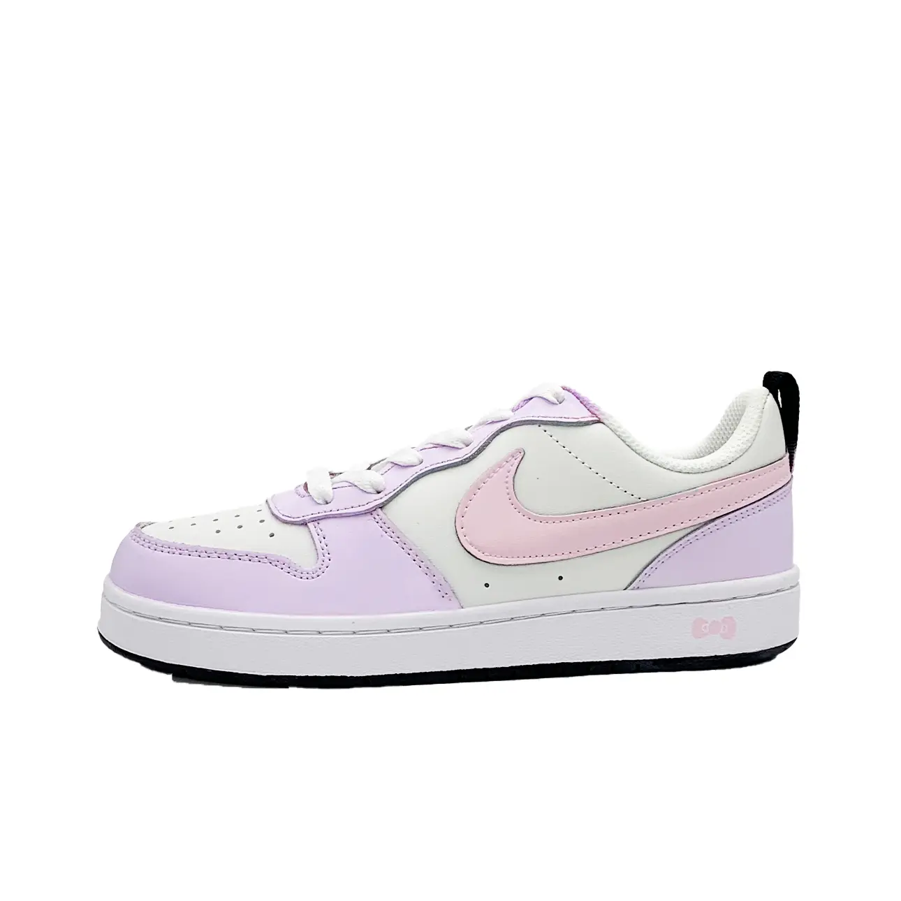 

Кроссовки для скейтбординга Court Borough Mist Cherry Blossom Pink низкие детские для подростков Nike, светло-фиолетовый