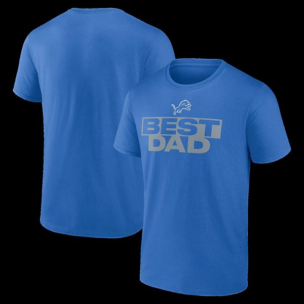 

Мужская синяя футболка Detroit Lions Greatest Dad Unbranded
