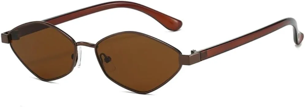 

Солнцезащитные очки для мужчин и женщин - защита UV400 - прозрачные линзы «кошачий глаз» для занятий спортом на открытом воздухе и вождения DSVIGF, Bronze Tea