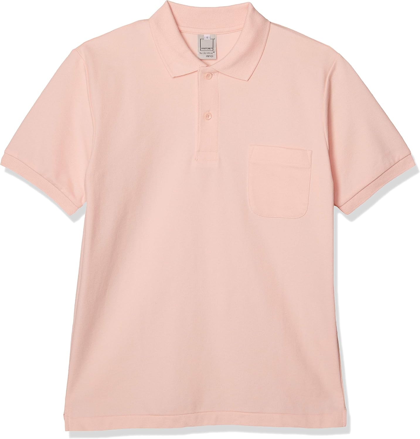 

Футболка-поло с коротким рукавом Pantone FNP101, унисекс, с карманами, розовый