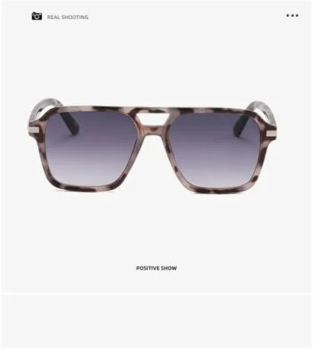 

Солнцезащитные очки для женщин и мужчин в стиле ретро с леопардовым принтом, большие солнцезащитные очки с градиентными линзами, очки для вождения MTZJH, 3