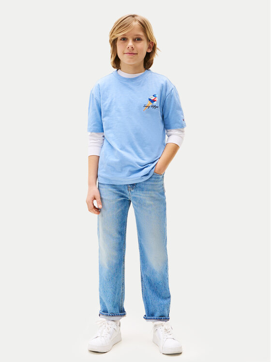 Джинсы прямого кроя Skater KB0KB10020 Tommy Hilfiger, синий — фото 2