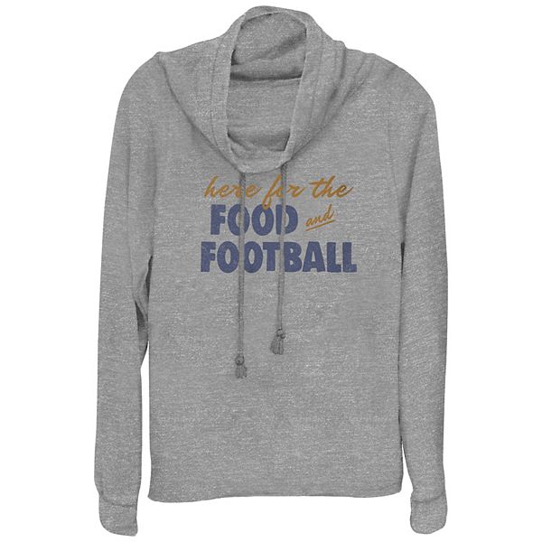 

Женская футболка с принтом "Here for the food and football" Unbranded