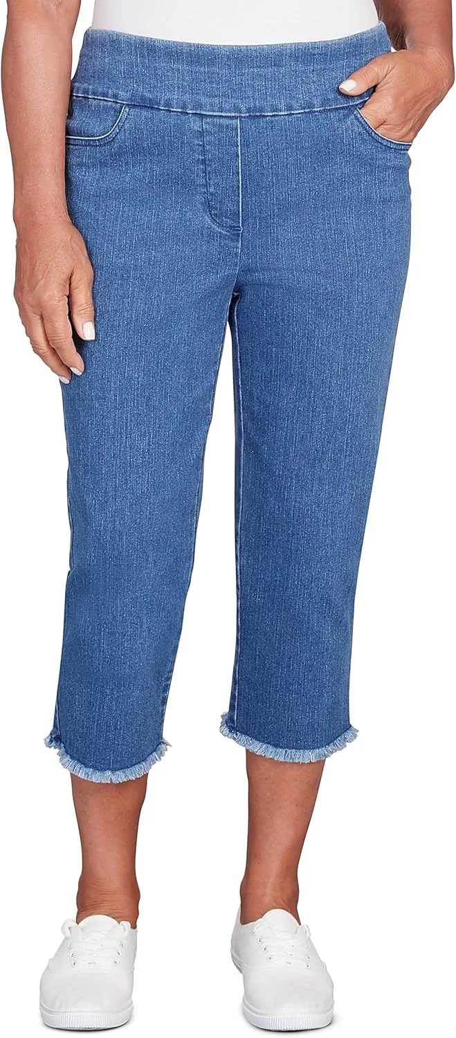 

Alfred Dunner джинсовые кюлоты с бахромой