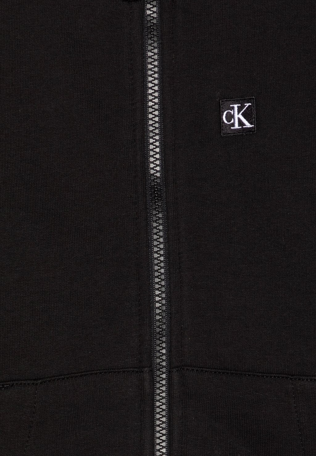

Свитер на молнии Monogram Mini Badge Zip Through Unisex Calvin Klein, черный