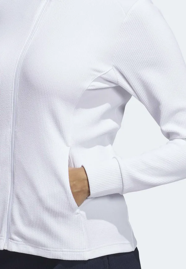 Игровая тренировочная куртка с полной застежкой-молнией Adidas Golf, White — фото 4
