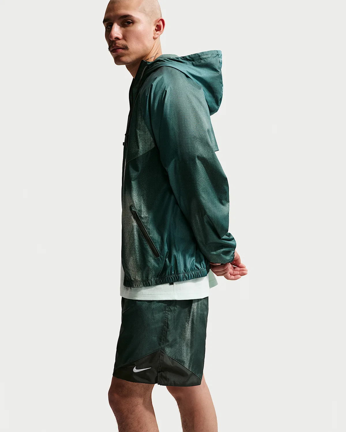 Мужские легкие шорты Nike Windrunner "Sunset", Mineral Slate/White — фото 4