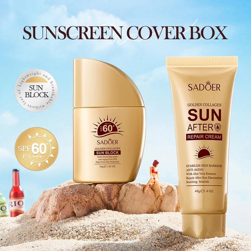 Солнцезащитная эссенция 5-в-1 SPF50+ PA++++ MODIDSTU Golden Collagen — фото 3