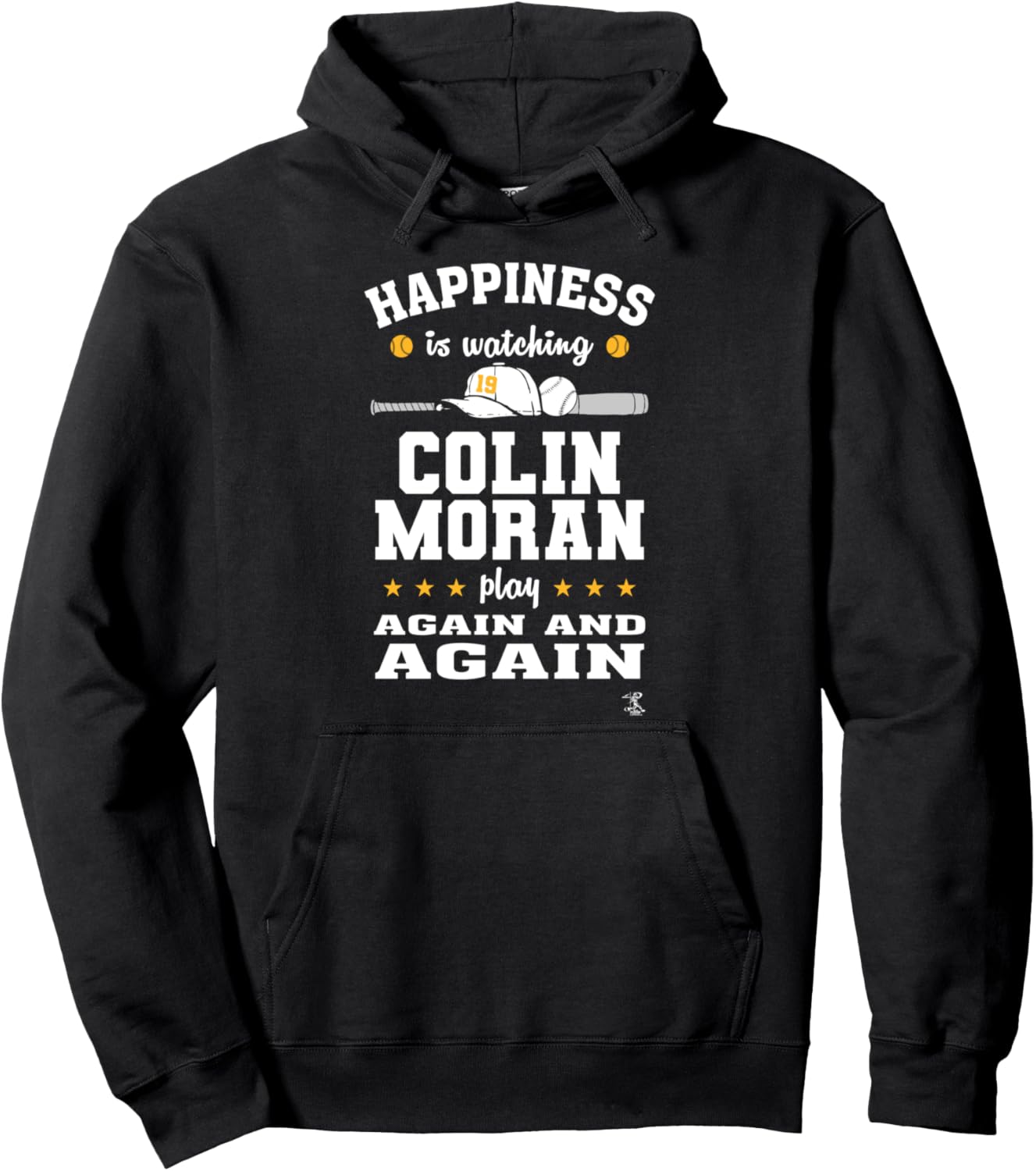 

Толстовка Colin Moran Happy is Watching Game Day, черная Ballpark Mvp