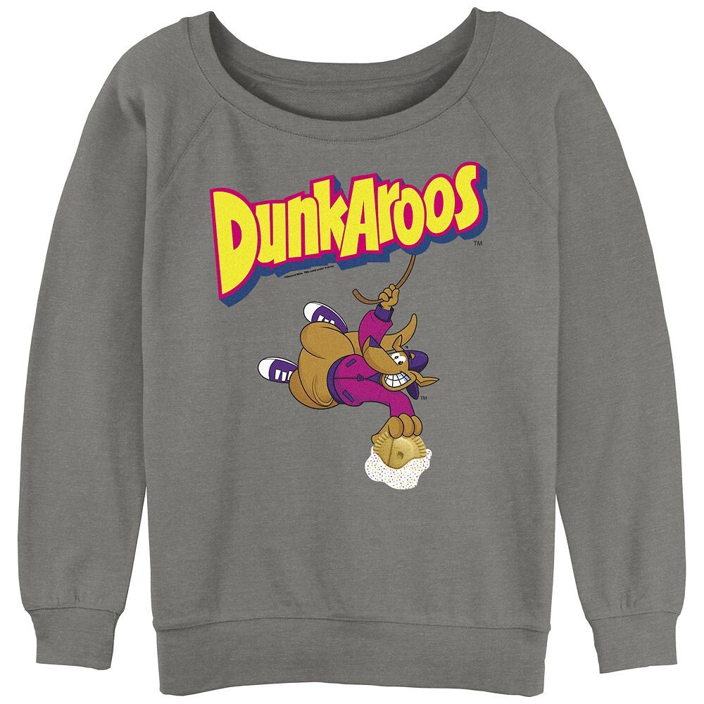 

Пуловер из махровой ткани с напуском и рисунком Dunkaroos для юниоров с логотипом Dunkaroos Licensed Character, цвет Gray Heather