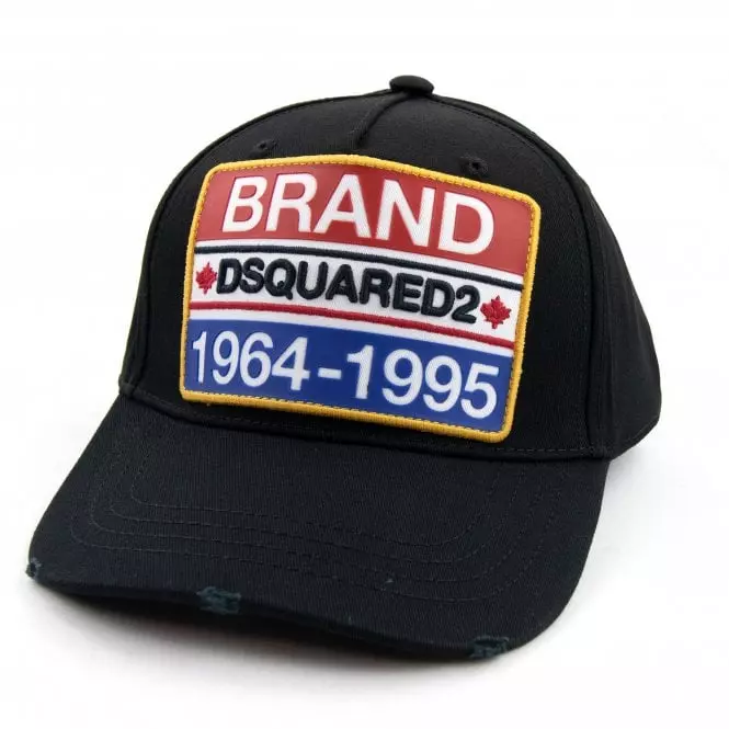 

Шикарная синяя хлопковая кепка с козырьком и нашивкой-логотипом Dsquared2