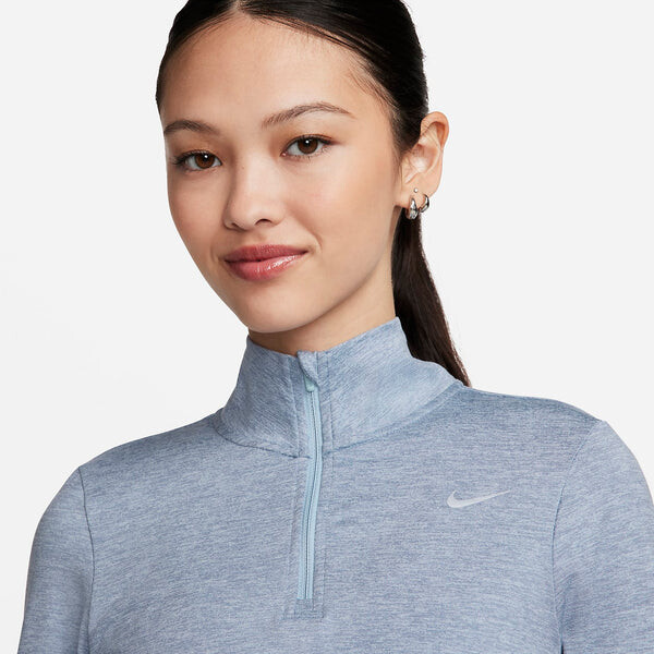 Топ dri fit swift element uv 1 4 zip running top Nike, синий — фото 3