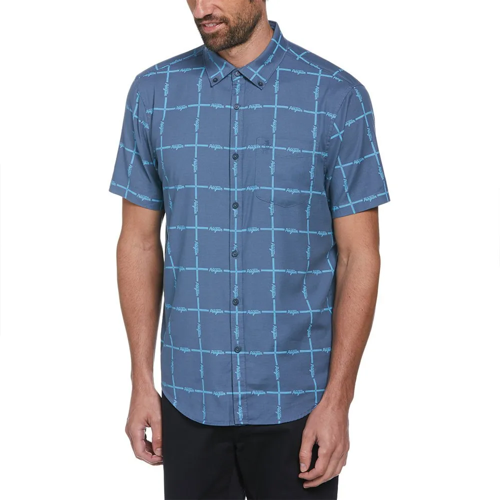 

Рубашка Original Penguin Tencel Aop Grid Logo, синий