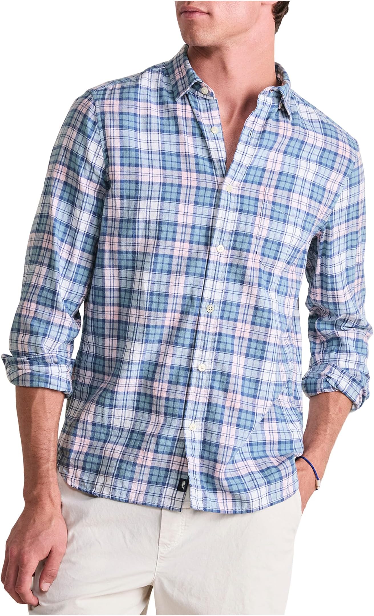 

Мужская рубашка Nobadeer в клетку Islnd Slub Vineyard Vines, Smoke Blue