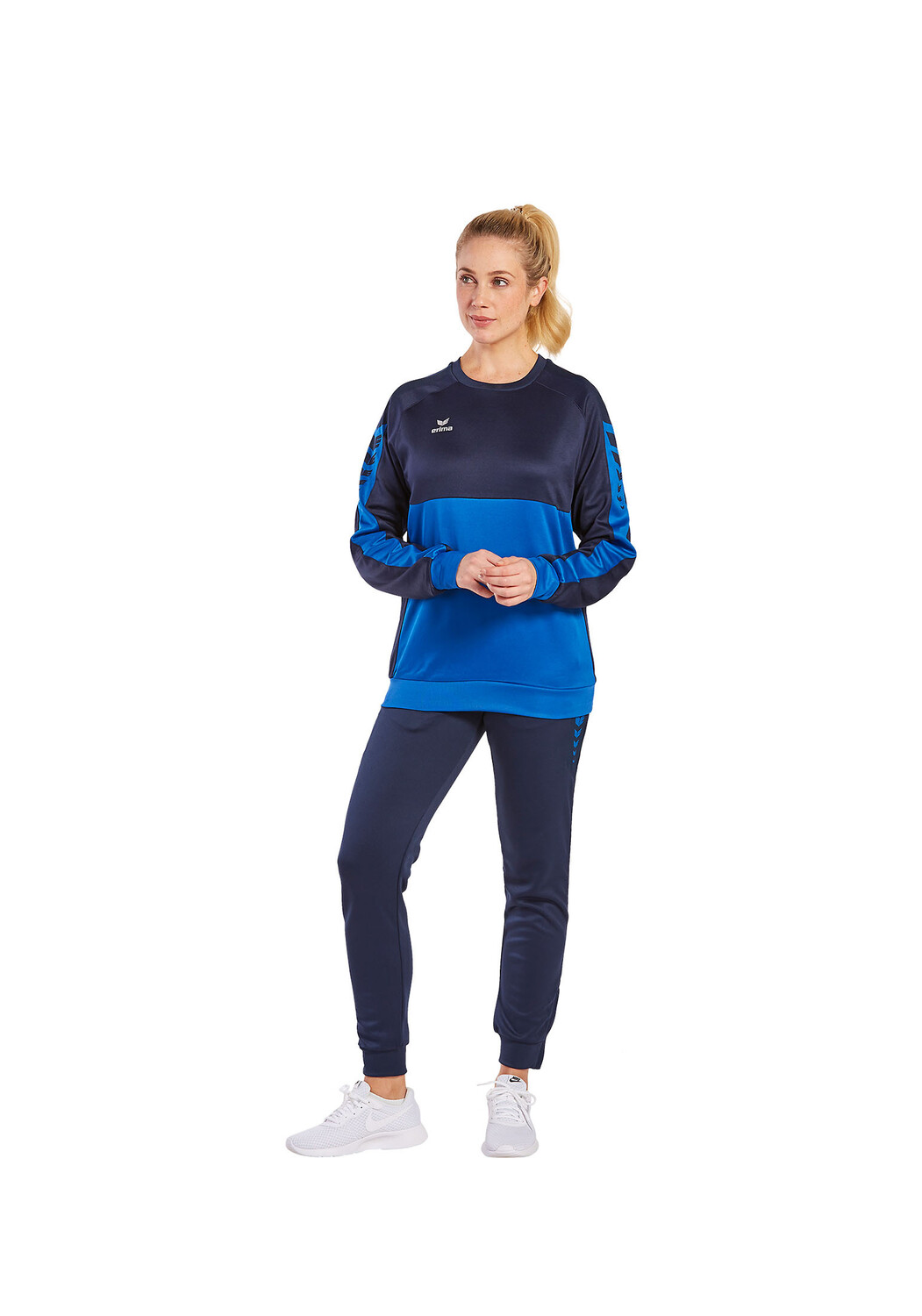 Спортивная футболка erima Six Wings Sweatshirt, цвет new royal/new navy — фото 3