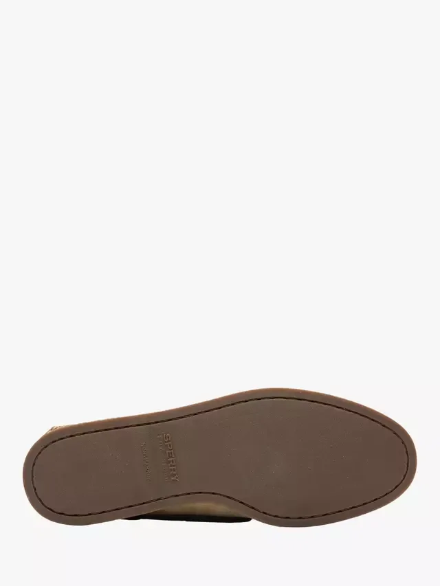 Оригинальные кожаные мокасины с двумя люверсами Sperry, Tan — фото 4