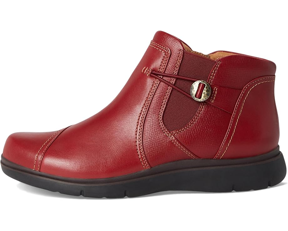 Ботинки женские Clarks Certina Joy с боковой молнией, красный — фото 4