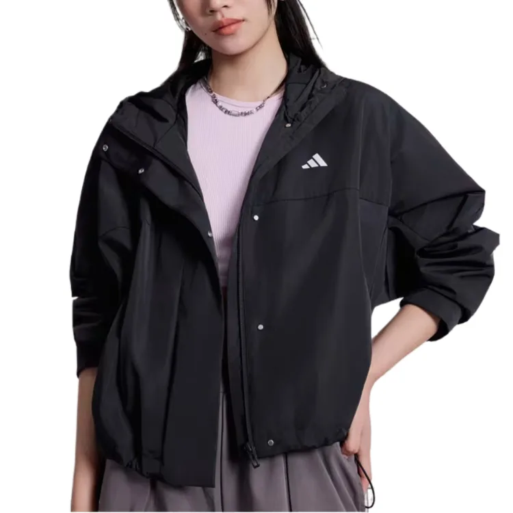 Adidas Куртка Women's Black Hooded Moderate Others — фото 4