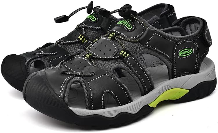 

Мужские сандалии AQIXIDX для походов и вождения, повседневная мода, спортивные пляжные туфли, с закрытым носком, легкие, дышащие водные сандалии, летняя обувь для путешествий на открытом воздухе, черный