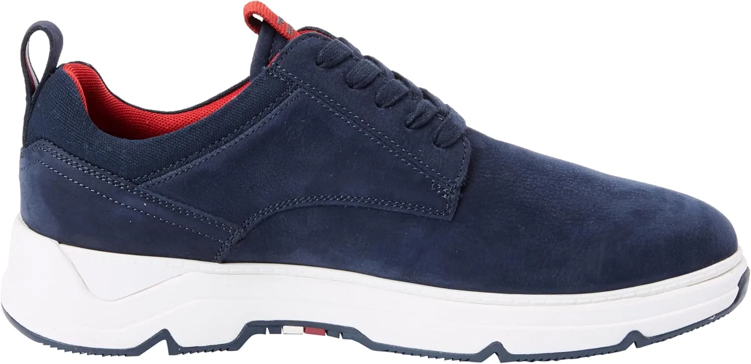 Мужские кожаные туфли Tommy Hilfiger Driver Shoe Mix Hybrid Leather Shoe, Desert Sky — фото 4