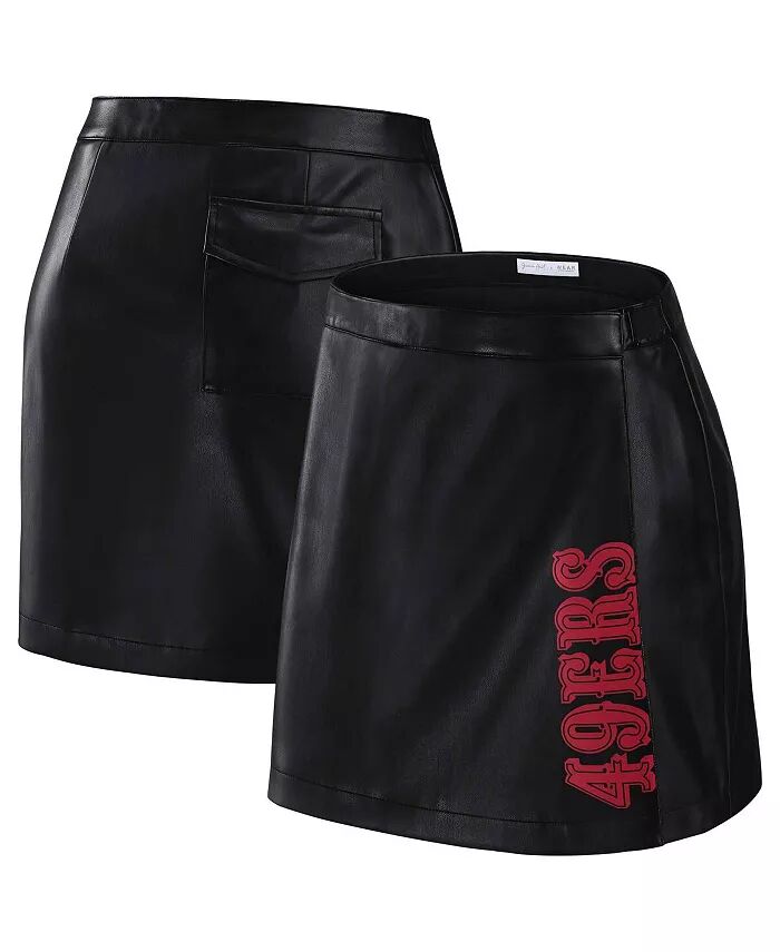 

X Gracie Hunt женская черная юбка-обертка San Francisco 49ers WEAR by Erin Andrews