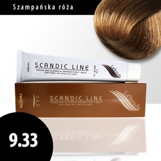 

9.33 шампанское роза Scandic Line крем-краска для волос LaStrada 100мл